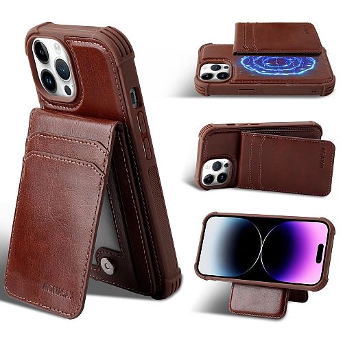 iPhone 14 Magnetic Leather Phone Case